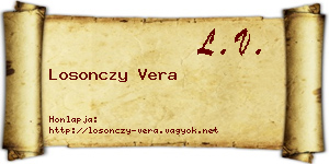 Losonczy Vera névjegykártya